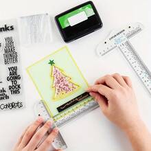 2Pcs Clear Acrylic T-Square Ruler For Easy Reference While Crafting Must-Have T-Square Ruler To Get Things Straight On Paper Cards - A - View 3