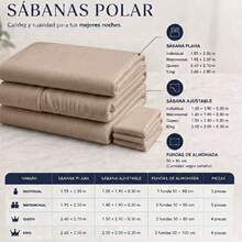 DuVlo Fleece Single Thermal Plush Sheets For Cold Weather - Beige - View 4