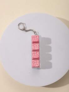 4-Key Retro Leopard Print Mechanical Keyboard Stress Relief Keychain Toy, Car Key Chain, Car Accessory, Backpack Pendant, Adult Fidget Keychain, Fun Square Pressure Relief Keychain, Party Office Student Teacher Christmas Valentine's Day Birthday Wedding Gift - Multicolor - View 15
