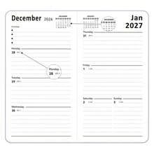 1pc Morandi Multicolor 2027 Portable Weekly/Monthly Planner, Hardcover Schedule Notebook, Pocket Memo Pad, Daily Planning & To-Do List Organizer, Halloween Holiday Itinerary, Christmas Event Memo, Back To School Academic Planning, Semester Time Management, Desktop Notes, Journal Content Transcription - Multi-color - View 5