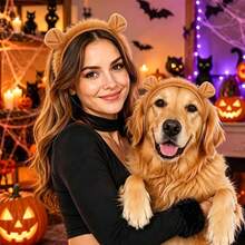 1/2pcs Role Play Lion Ears Headband, Carnival Anime Character Hairband, Plush Holiday Headband Hair Accessory - Multicolor - View 3