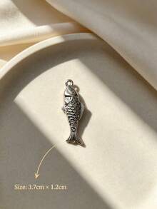2pcs Vintage Gold-Plated Koi Fish Pendant, Double Ring Metal Fish Charm, Suitable For DIY Earrings, Bracelets, Necklaces Handmade Jewelry Accessories - Gold - View 5