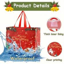 1/16/32pcs Christmas Gift Bags Set, Handle Design, Made Of Reusable Non-Woven Fabric, Suitable For New Year And Christmas Decoration, Ideal Choice For Holiday Gifting - A - View 3