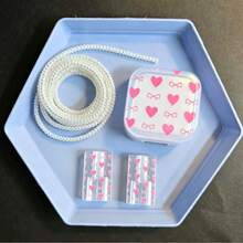 Cute Pink Heart & Bow Print Charger Protector Set, Clear Charger Case + Cable Protector Saver For 40w - 40W Pink Heart Bow - View 3