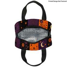 Portable Handbag; Thickened Fruit Bag - Cute Design Halloween Pumpkin Witch Print, Essential For Girls' Outings, Suitable For Back To School, Office, Outdoor Picnic And More Occasions - Orange - View 4