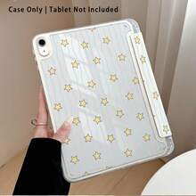Striped And Star Pattern Painted Effect Tablet Protective Case With Stand, Compatible With Honor 8/9/10/X8/X8A/X9/X8Pro/X9Pro, MatePad SE 11"/MatePad 11"/11.5", MatePad Pro, Apple 10th/11th Gen 2025 (A16), Galaxy Tab A7/A9 And Other Popular Models - Style 21 - View 1