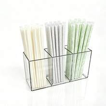 1 Clear Bar Straw Dispenser, Small Disposable Cup Holder, Suitable For Straws, Coffee Stirrers, Disposable Cups, And Coffee Pod Organizer - Multicolor - View 3