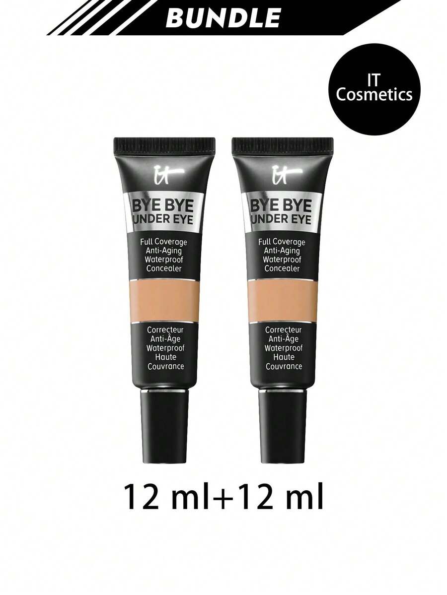 IT Cosmetics [Bundle] Bye Bye Under Eye Full Coverage Waterproof Concealer 25 Medium Natural 12 Ml X 2 - 25 Medium Natural - View 1