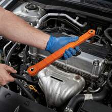 YUNRUX Offset Extension Wrench W/ Adapters & Storage Case, 1/4 3/8 1/2 Socket Compatible Titanium Alloy Tool For Automotive Home Repair - Orange - View 8
