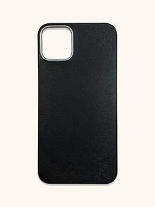 1pc 4-Color Optional Solid Color Lychee Texture Faux Leather Large Window Phone Case, Ins Premium Minimalist Business Solid Color Leather Texture, A Classic Black / B Beige White / C Premium Gray / D Caramel Brown, Faux Leather Matte Lens Raised Full Coverage Anti-Drop Soft Shell, Autumn/Winter Commute Versatile, Suitable For Personal Use And Gift; Compatible With IPhone Case & Galaxy Case, Compatible With IPhone 17 - Multicolor - View 13