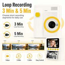 Instant Print Digital Camera, Instant Imaging Camera, Christmas Birthday Gift, Comes With Replacement Paper And 6 Colored Pens, Compact And Portable, 48MP, Supports 1080P Video Recording, Instant Imaging, Portable Travel Camera Toy, Inspires Creativity, Ideal Travel Photography Toy Bringing Fun, Lightweight And Easy To Carry, 1300mAh Rechargeable Battery - View 5