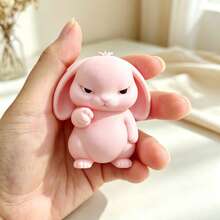 1pc Fierce Little Bunny Statue - Funny Rabbit Ornament - Home Animal Desktop Decoration - Bedroom Living Room Desk Bookshelf Soft Decor - Soft Neutral Home Small - Mini Desktop Display - Home Atmosphere Ornament - A - View 7