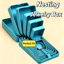 7pcs Gift Box Fun Nested Surprise Ring Box, Stackable Prank Gift Box, Multi-Layer Jewelry Box, Suitable For Proposal, Birthday, Halloween, Christmas - Multicolor - View 4