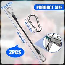 1/2pcs 25cm Fitness Steel Cable Extension, Suitable For Home Fitness Equipment, Suitable For Triceps Pushdown And Leg Extension Training Machine - A - View 4