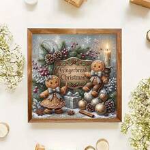 1PC DIY 5D Diamond Painting Kit Christmas Theme Pattern - Round Full Diamond Art Mosaic Craft, Home Wall Decor, Unframed - No Frame - View 4