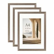 Mosearon 3pcs/1pc Solid Wood Photo Frame - A3, A4, 30x40CM, Multiple Sizes. Home Decor Photo Frame - Can Be Hung On Wall Or Placed On Table. Perfect For Portraits, Landscape Photos And Birthday Photos. Great Gift For Friends. - Solid Wood Photo Frame - View 58