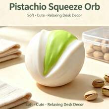 1pc Pistachio Squeeze Toy, Creative Handmade Slow Rebound Building Block Stress Relief Toy, Crunchy Squishy , Classroom Dumpling Squishy Fidget Toy, Slushy Squishy[Minor Defects, Does Not Affect Use] - Multicolor - View 2