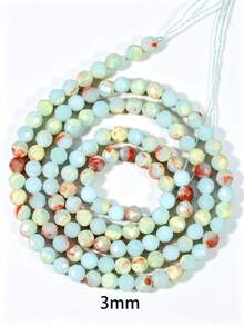 Yumfeel 3mm Multicolor Faceted Imperial Stone Shoushan Stone Small Beads, Length 38cm/15 Inches, Approx 120-125pcs Malachite Mini Spacer Beads, For DIY Necklace Bracelet Ring, Jewelry Making Material Beads - Malachite - View 19