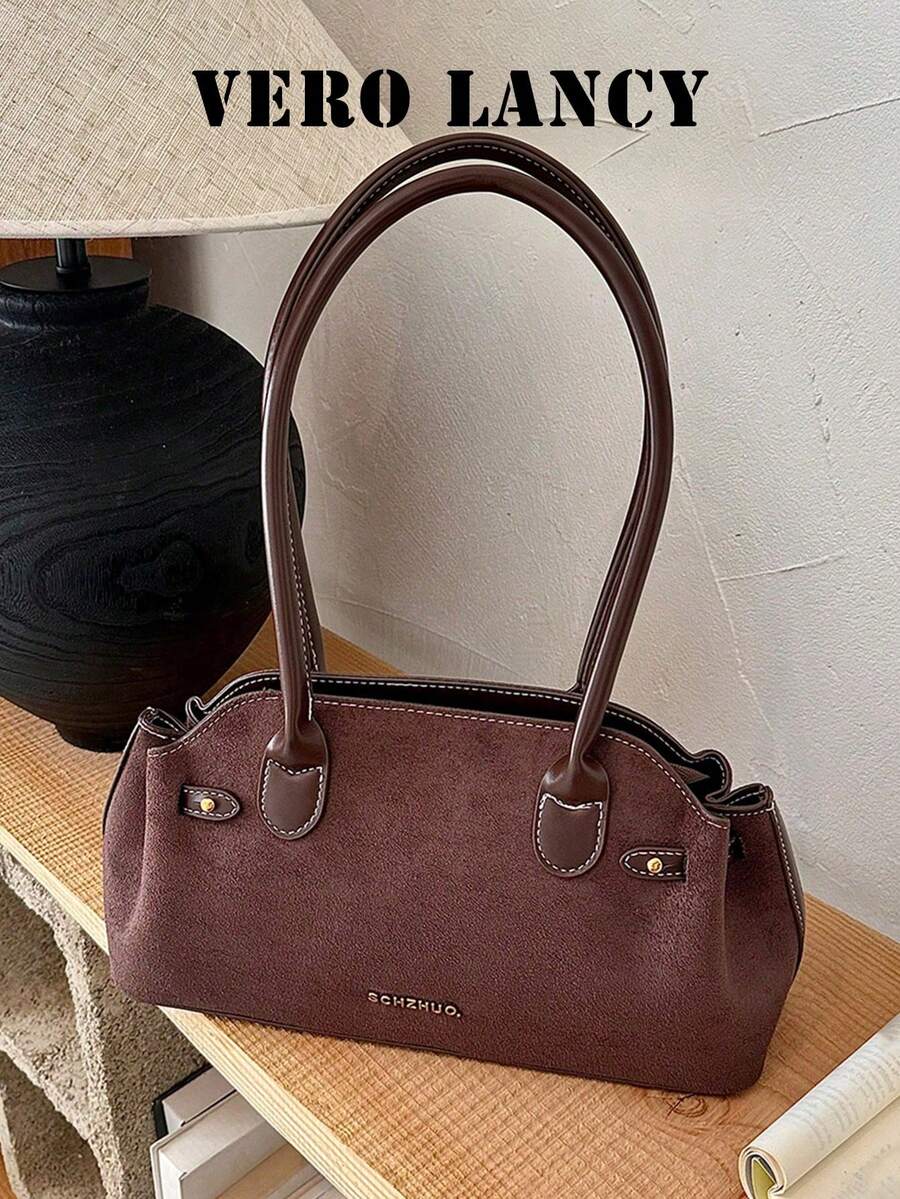 Retro Artistic Style Elegant Versatile Textured Shoulder Bag, Niche Design, Fashionable And Personalized Handbag, Suitable For Commuting And Dating.