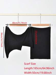 2PCS Women's Fashion Solid Color Headscarf Set, Comfortable Headscarf And Chin-Covering Underscarf Set, Muslim Hijab Inner Jersey Hijab, Suitable For Daily Prayer And Going Out - A-black - View 4
