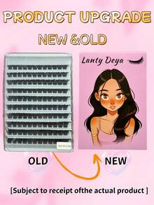 10 Trays/120pcs Densely Packed Eyelash Clusters, 160D Lash Box Capacity, Curled Cluster Lashes For Extension, Dramatic Lashes, 10-18mm Densely Packed Lash Clusters, Suitable For Beginners, Creates Full, Curled, Alluring Lashes - Black - View 8