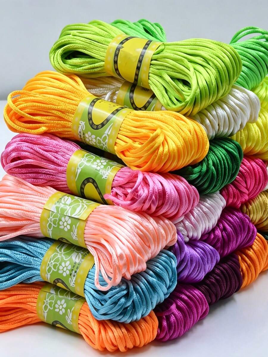 1/3/6/9/12 Bundles Random Color Handmade Braided Thread, Suitable For Bracelets, Necklaces And Bangles, Craft Supplies For Making Decorative Jewelry - Multicolor - View 1