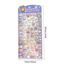 Mini Cute Animal 3D Foam Stickers, Cute Bear, Rabbit, Marine Animal 3D Foam Stickers, Children's DIY Scrapbook Journal Planner Decoration Reward Stickers, Handmade Craft Party Gifts - Multicolor - View 6