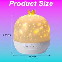 21-In-1 Ocean & Star Projection Night Light, 360° Rotating Light Film, USB Powered, Color Changing & Dimmable, Bedroom Decor, Birthday & Christmas Gift - Multicolor - View 3