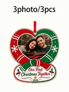 Custom Christmas Photo Ornament, Personalized Tree Hanging Decor, Festive Holiday Party Wall Accent, Customized Picture Family Keepsake, Customizable 2026 Xmas Picture Ornament, Christmas Gift, Seasonal Home Decor, Gift For Grandma And Grandpa - Style a - View 19