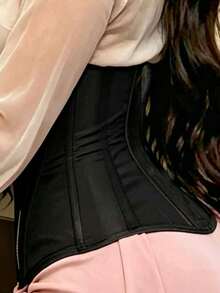 1pc Front Zipper Waist Cincher Body Shaper, Women's Shapewear, Colombian Style Waist Trainer - Multicolor - View 5