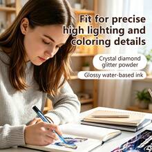 Guangna New 20 Colors Glitter Markers, Smooth Writing With Sparkling Effect, Suitable For Your Special Art Creation & Painting, Especially Perfect For Holiday, Birthday Gift Writing - Sets - View 10