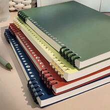 A5 Refillable Notebook Spiral Detachable Pages Soft Cover Lined Journal For School Office Travel Writing Diary Note Taking Stationery - Line - View 7