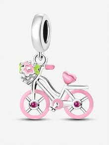 1pc Bus Bead, Suitable For DIY Bracelets, Necklaces, Bangles And Other Jewelry Making, Perfect Gift For Women And Girls - Silver - View 16