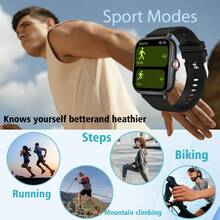ZhiKexing 1.83" HD Display Smart Sports Watch, Wireless Calling, Multiple Sports Modes, Sedentary Reminder And More, Suitable As Gift For Friends And Couples, Compatible With Android And IOS - View 7