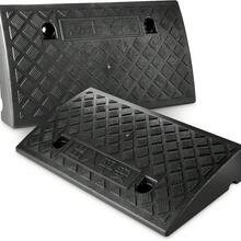 2X Heavy Duty Rubber Kerb Ramps Driveway Car Vehicle Threshold Ramp Curb Ramp Heavy Duty Rubber Kerb Door Ramps Mobility Scooter Access Ramp - A - View 7