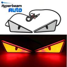 Luz LED Ojo de Demonio Triangular Universal para Decoración de Placa de Matrícula de Coche y Motocicleta, Accesorio de Modificación de Coche - LED Ojo de Diablo - Ver 2