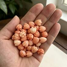 10X12mm 25pcs Composite Resin Coral Flower Beads, Pikake Flower Beads, Carved Jasmine Flower Beads - 25pcs-coral Flower Beads - View 10