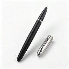 Hidden Nib Classic Matte Black Wood Metal Fountain Pen, Smooth Writing Signature Pen For Business Office School Stationery Gift - 2013 - View 5