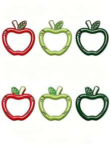 Christmas Apple Keychain 27.5mm X 30.5mm - Alloy Pendant, Suitable For DIY Jewelry, Bracelet And Necklace Making, Christmas, Key Ring - Apple Keychain - View 14