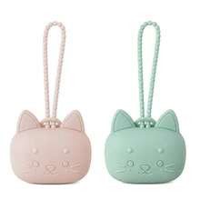 FACESMLIE 1pc Silicone Baby Pacifier Storage Box, Large Pacifier Holder Case Can Hold 2-3 Pacifiers, Cute Cartoon Pacifier Bag, Portable Silicone Pacifier Pouch Easy To Clean - Multicolor - View 12