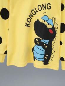 6 Sets Send 1 Set Random Boys Cartoon Pure Cotton Underwear Set Cute Print Medium Thick Long Sleeve Long Pants Loungewear Set Printed Autumn Top And Bottom - Multicolor - View 5