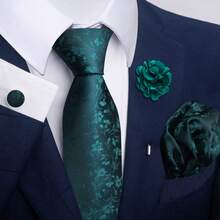 AlanKing Paisley Men's Tie Set, Perfect For Parties And Proms - Multicolor - View 6