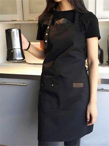 1pc/2pcs/3pcs/5pcs Waterproof & Oil-Proof Apron, Adjustable Chest Apron, Kitchen Cooking Apron - Multicolor - View 3