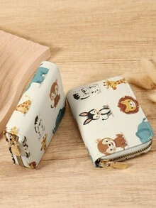 Fashion Animal Print Women's Wallet Credit Card Easy To Carry Universal Card Holder, Very Suitable For Outdoor, Travel, And Back To School Use - White - View 6