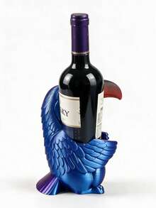Toucan Shaped European Style Wine Rack Creative Home Wine Holder Living Room Decor Personalized Theme Bar Decoration Wine Rack Can Be Used As Decorative Ornament Supports Bordeaux 750ml Bottles Up To 76.6mm Diameter PLA Material Gradient Color Random Color Not Controllable - Multicolor - View 6