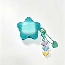 Cute 3D Star Silicone Shockproof Protective Case Compatible With Airpods, With Heart Pendant, Compatible With Airpods 4 Pro Pro 2 Pro 3 - Multicolor - View 12