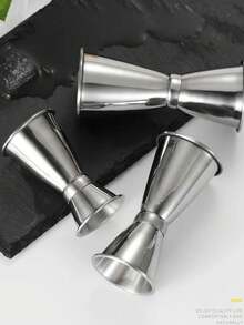 Stainless Steel Double Sided Jigger Shot Glass Ounce Cup Measuring Cup For Bar Cocktail Making - Silver - View 15