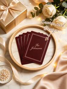 Custom Family Name Playing Cards, Personalized Custom Text Poker Cards, Customized Keepsake Gift For Wedding Family Party Game Favors Newlywed Couple Commemorative Playing Cards - Multicolor - View 4