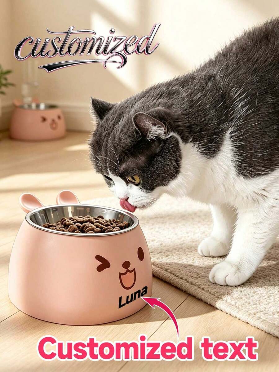 Customizable New Popular Pet Bowl, Dog & Cat 2-In-1 Feeding Dish, Pet Feeding Supplies