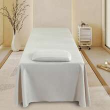 Ga giường trơn màu, phù hợp cho giường massage spa salon làm đẹp, tấm phủ giường massage thân thiện với da có lỗ, 120*230cm - Nhiều màu - Xem 4
